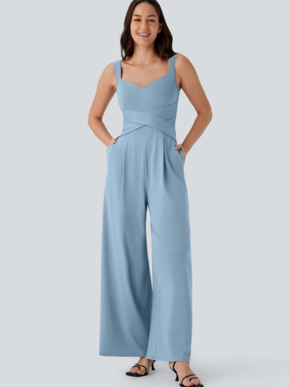 HALARA Small S U Back Sleeveless Casual Jumpsuit with Pockets lot of 3